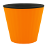 Вазон Ибис  Ø13 см оранжевый с чёрной вставкой 1 л Алеана (114012)