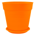 Вазон с подставкой Глория Ø24 см оранжевый 6,6 л Алеана (114017)