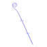 Опора для орхидей Спираль 64 см синий Алеана (114043)