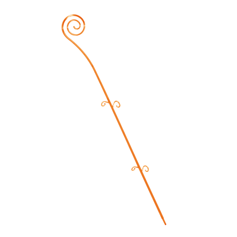 Опора для орхидей Спираль 64 см оранжевая Алеана (114043)