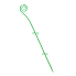 Опора для орхидей Спираль 64 см тёмно-зелёная Алеана (114043)