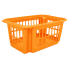 Корзина для переноски белья 10 л оранжевая Алеана (122058)