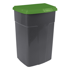Бак мусорный 90 л чёрный-зелёный Алеана 122062
