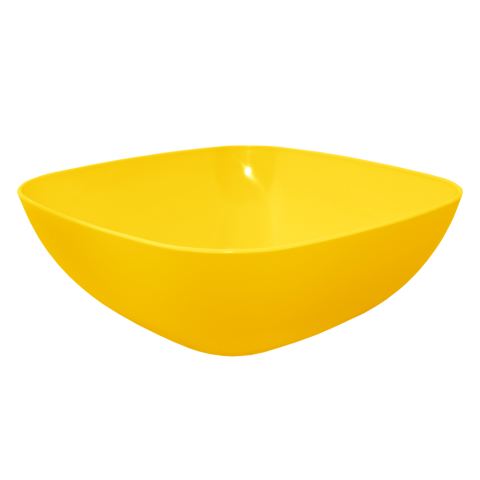 Тарелка глубокая 0,5 л 15х15х5,5 см жёлтая матовая Алеана