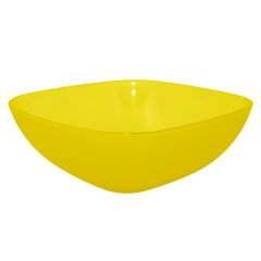 Тарелка глубокая 0,5 л 15х15х5,5 см жёлтая прозрачная Алеана