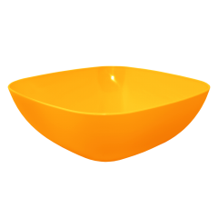 Тарелка глубокая 0,5 л 15х15х5,5 см оранжевая Алеана