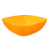 Тарелка глубокая 0,5 л 15х15х5,5 см оранжевая Алеана