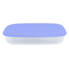 Контейнер для пищевых продуктов 2,5 л прямоугольный синяя крышка Алеана 167025