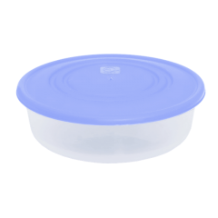 Контейнер для пищевых продуктов 1,025 л круглый синяя крышка Алеана 167034