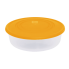 Контейнер для пищевых продуктов 0,55 л круглый оранжевая крышка Алеана 167033
