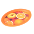 Поднос овальный с декором апельсины 47х35х3,5 см Алеана 167403