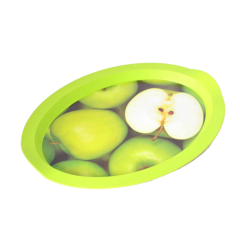 Поднос овальный с декором яблоки 47х35х3,5 см Алеана 167403