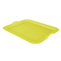 Поднос прямоугольный 46,5х36,5х3,5 см жёлтый Алеана 167404