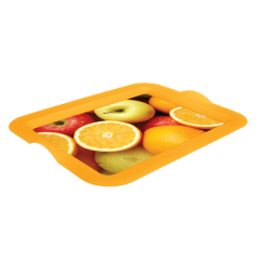 Поднос прямоугольный с декором апельсины 46,5х36,5х3,5 см Алеана 167404